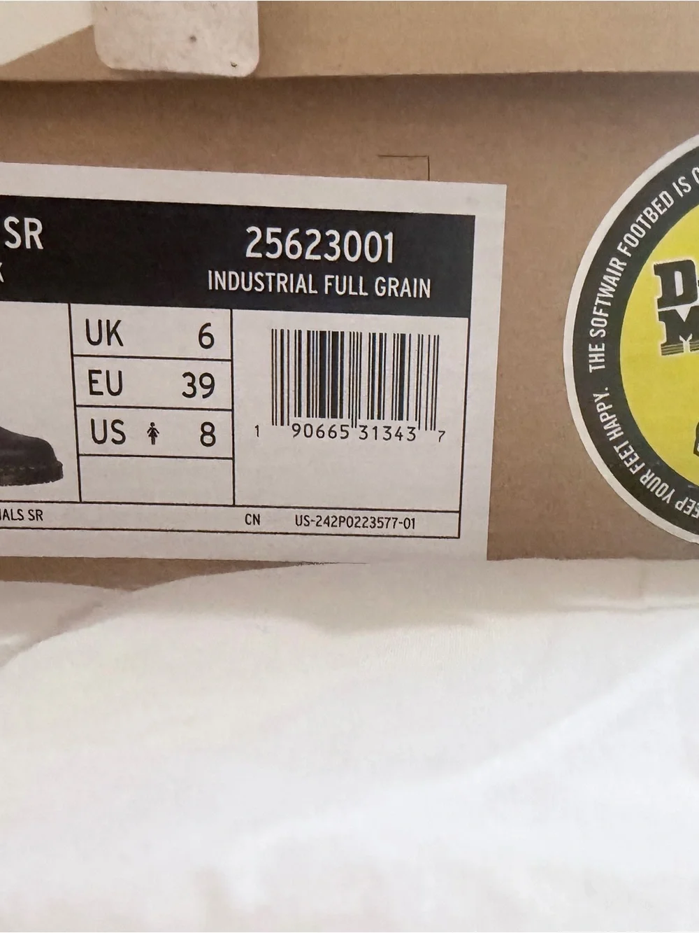 Dr. Martens Kids Black T-Bar Mary Jane Shoes with Yellow Stitching